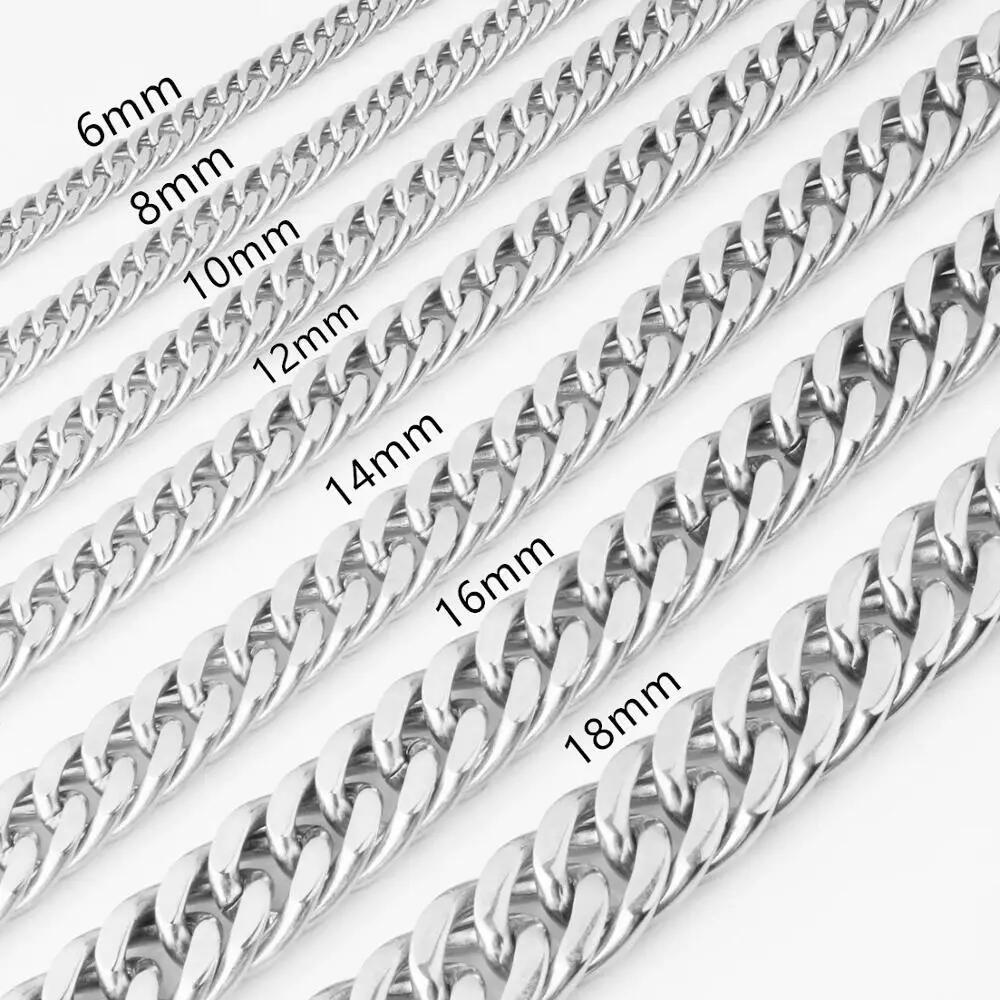Cuban Link Chain 12Mm - Granny Chic 6/8/10/12/14/16/18mm 7-40inch Boys Men's