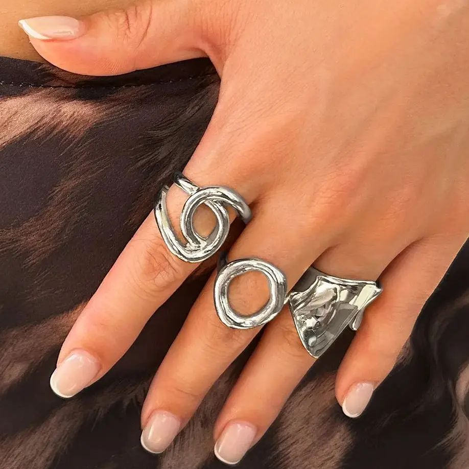 DIEZI 3pcs/set New Punk Fashio - Vintage Punk Knuckle Rings Set ulasan dan harga