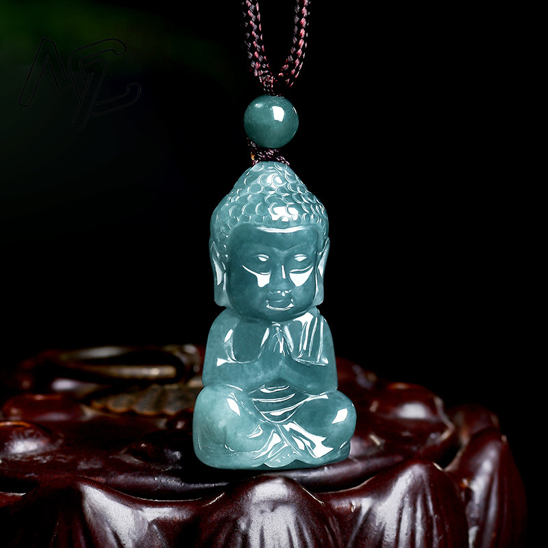 Natural Real Emerald Jade Blue - Necklaces ulasan dan harga