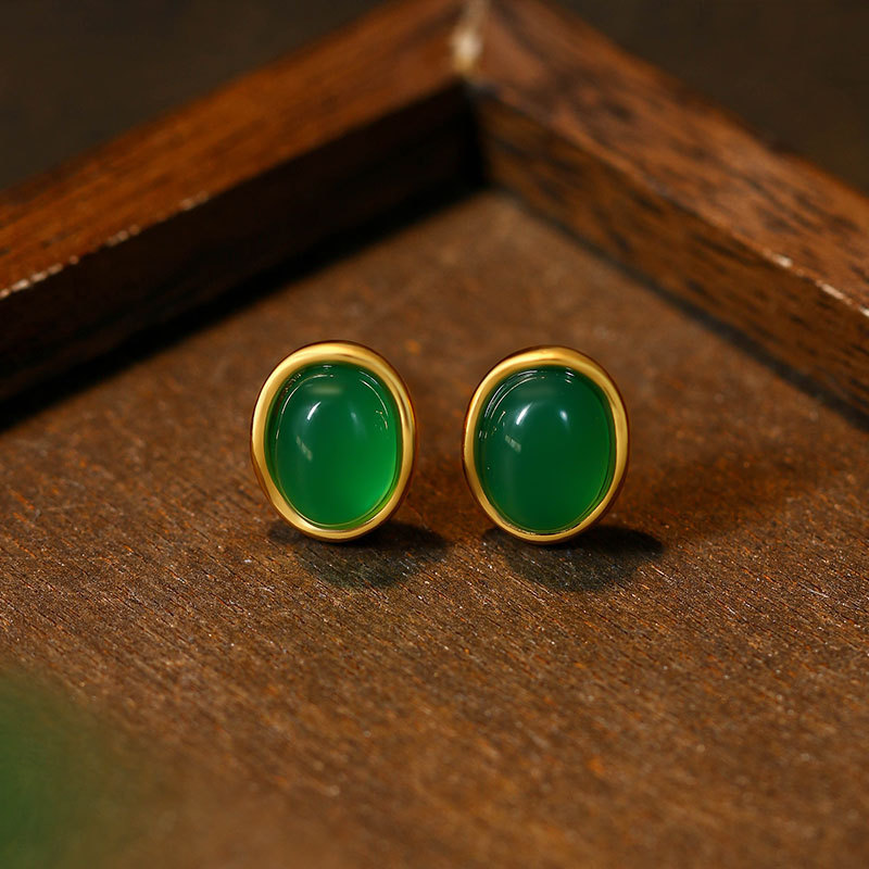 Green Natural Jade Earrings Ta - Earrings ulasan dan harga