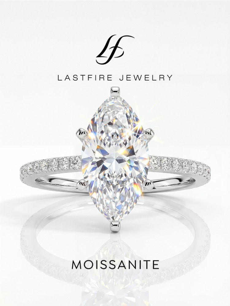 Real 2ct Real Moissanite Diamo - Moissanite Engagement Ring 1 Carat ulasan dan harga