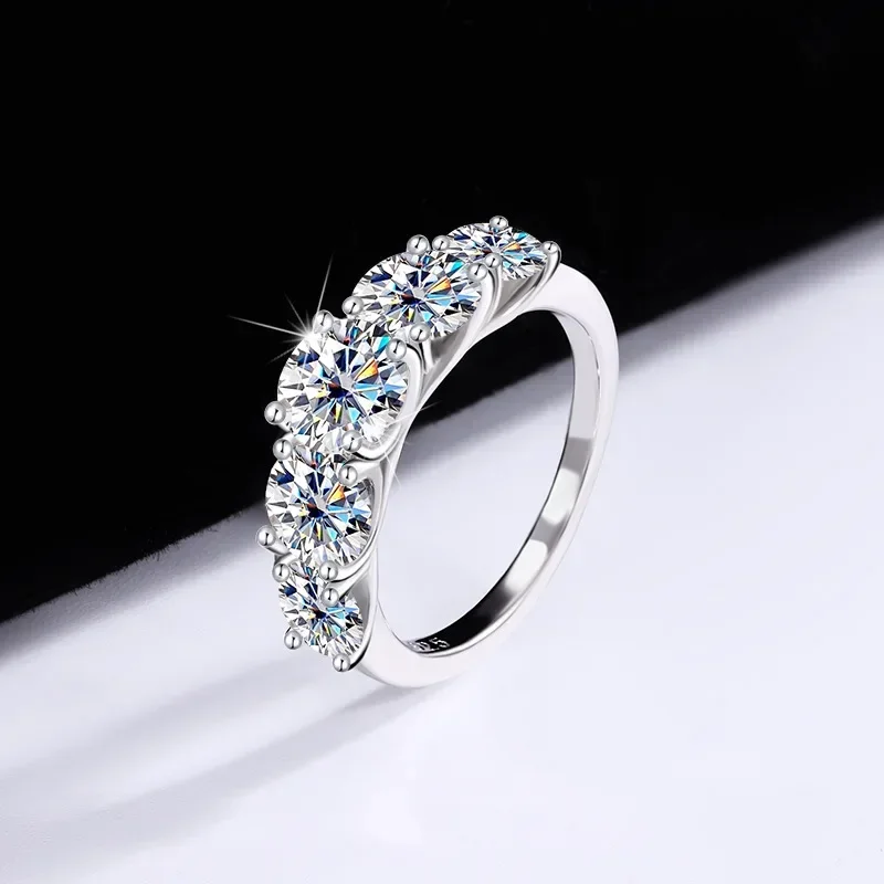 Luxury 18K White Gold Wedding  - Moissanite Engagement Ring 1 Carat ulasan dan harga