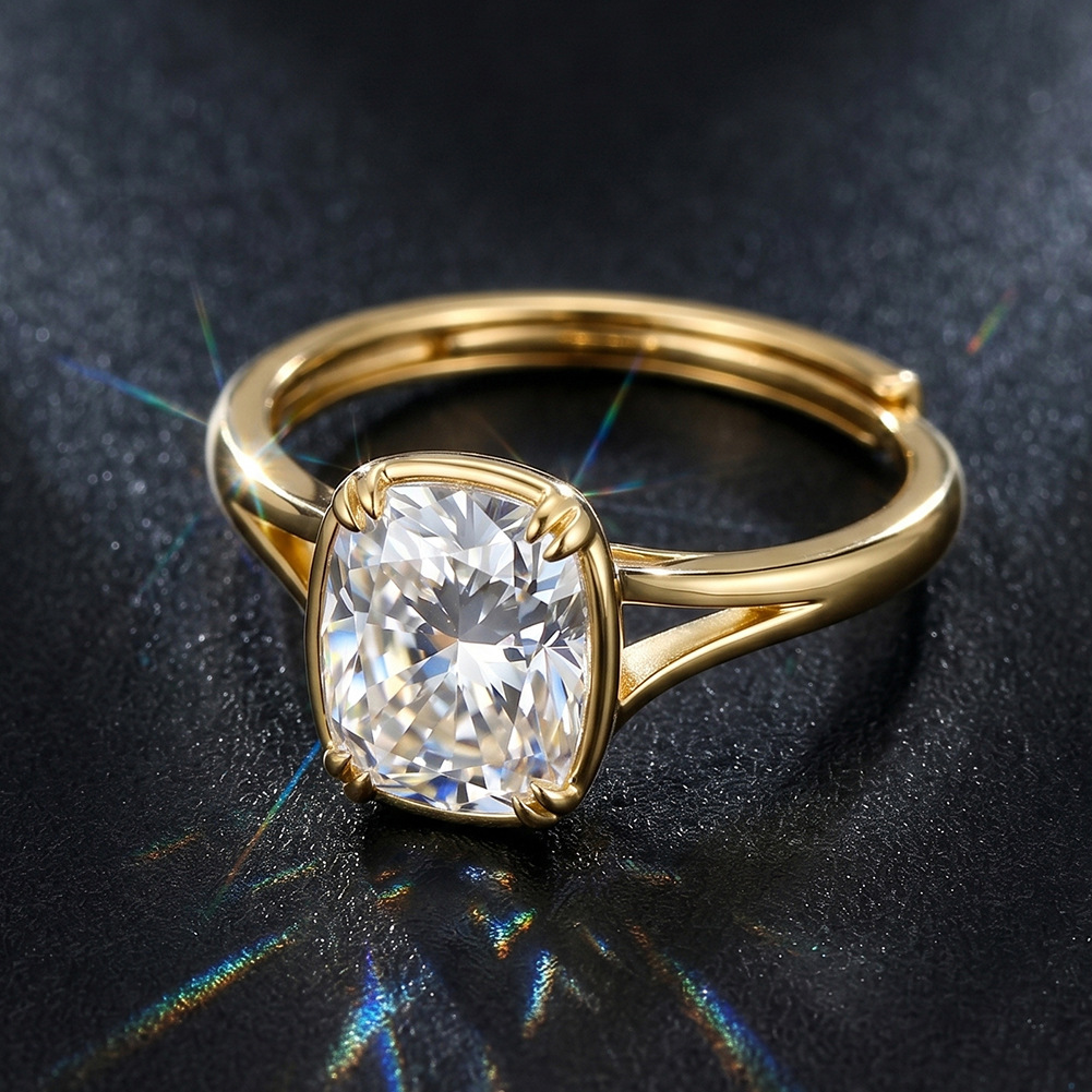 S925 Sterling Silver 1 Carat S - Moissanite Engagement Ring 1 Carat ulasan dan harga