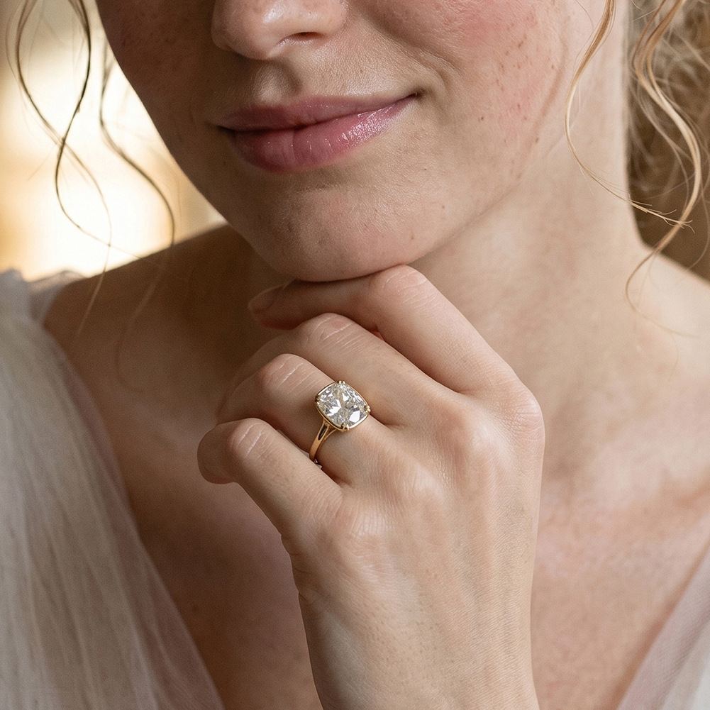 S925 Sterling Silver 1 Carat S - Moissanite Engagement Ring 1 Carat ulasan dan harga