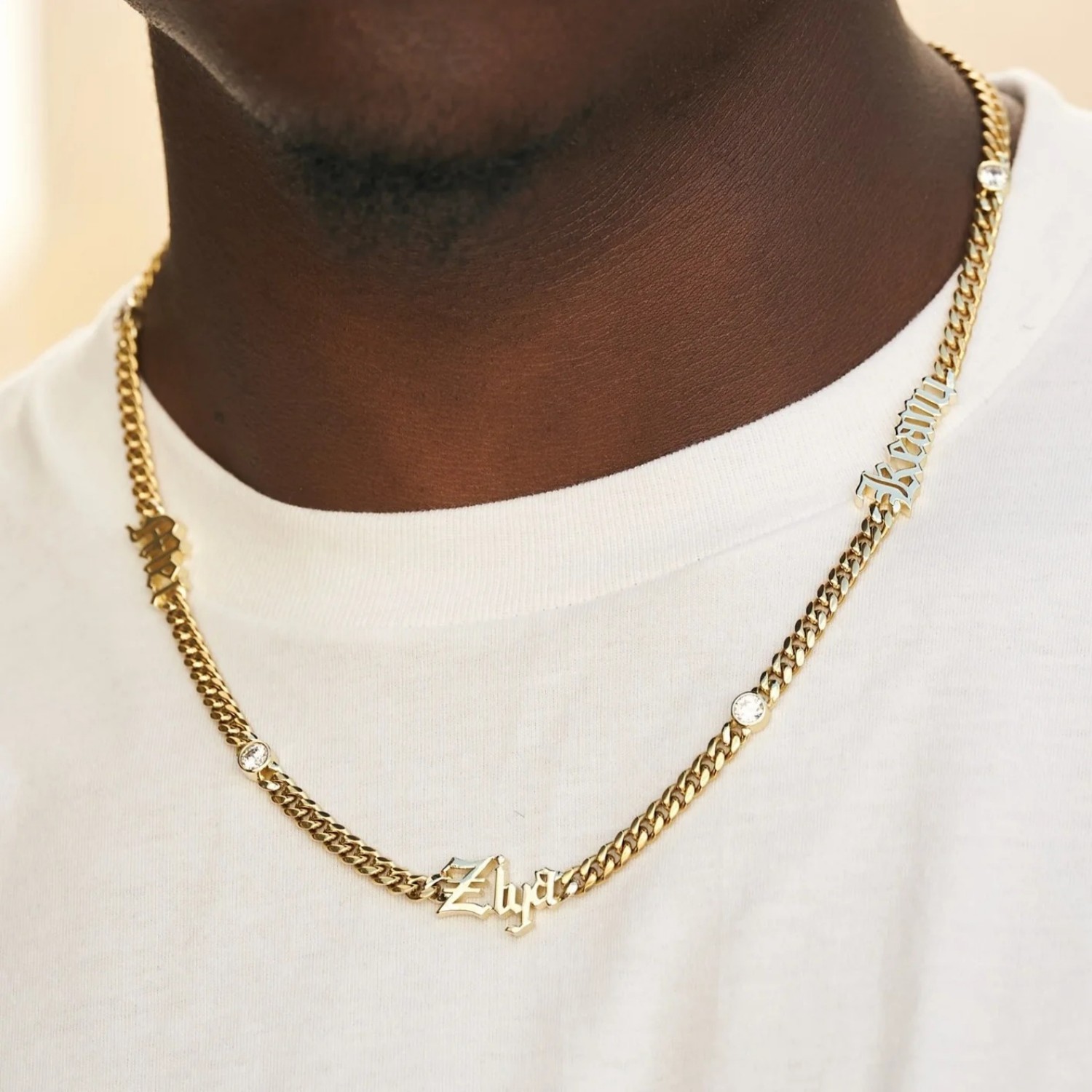 Custom Old English Name Neckla - Cuban Link Chain 12Mm ulasan dan harga