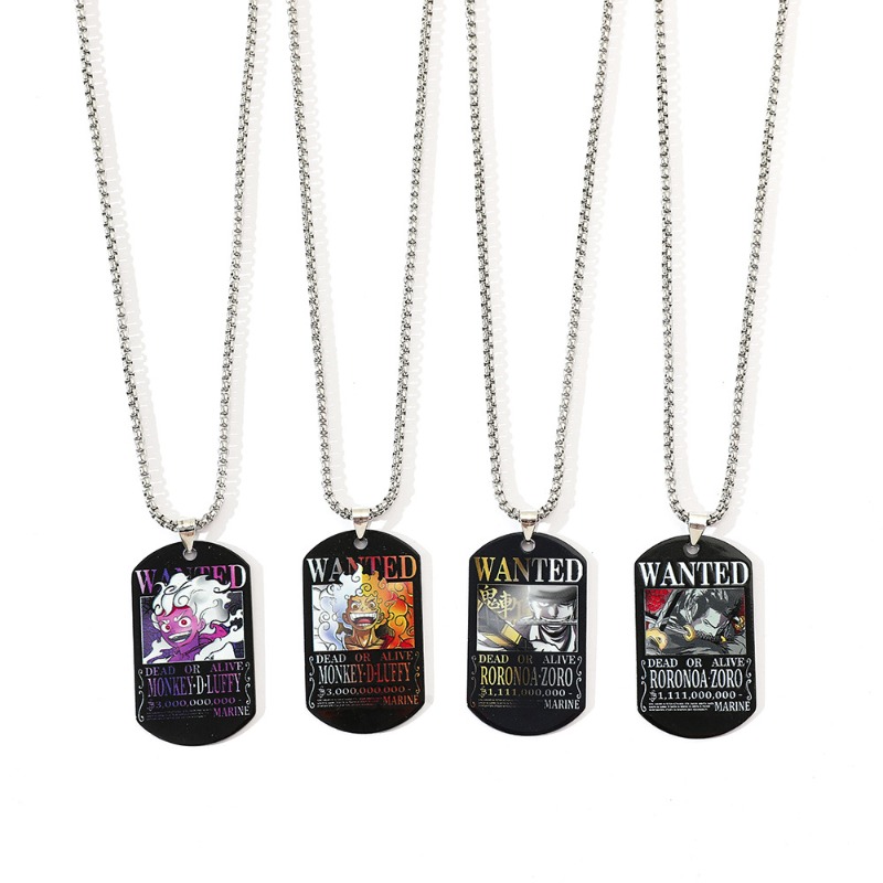 One Piece Luffy Zoro 3 Billion - Custom Name Necklace Stainless Steel ulasan dan harga