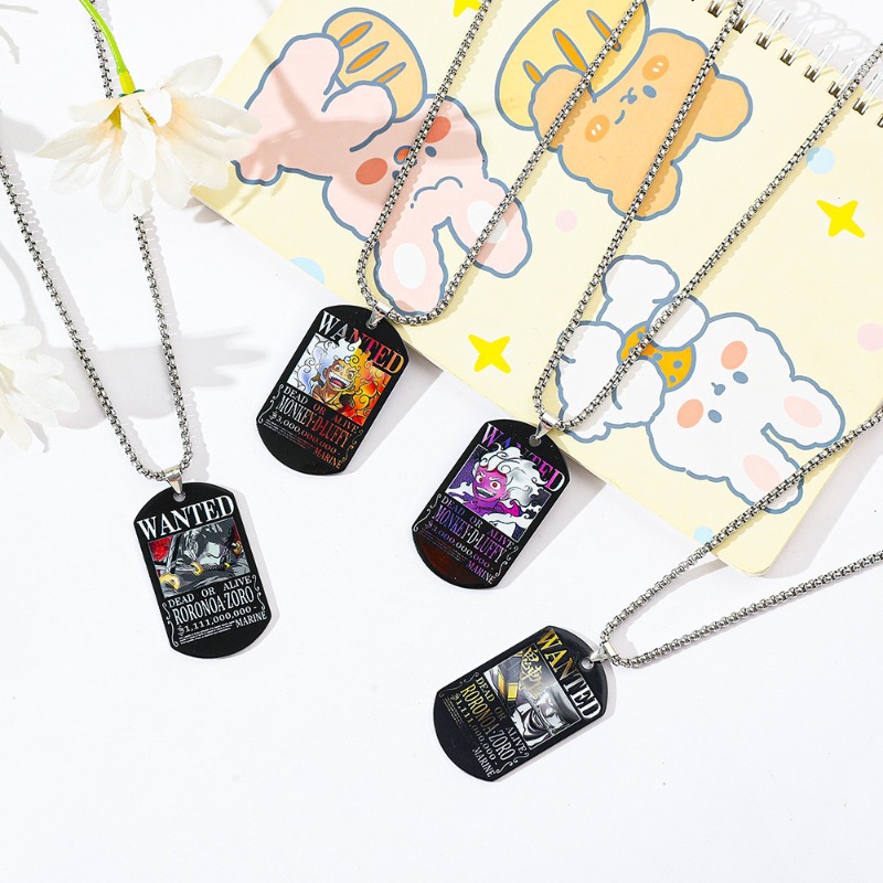 One Piece Luffy Zoro 3 Billion - Custom Name Necklace Stainless Steel ulasan dan harga