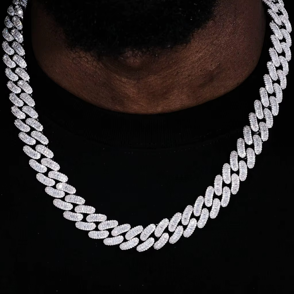 15mm Zircon Cuban Link Chain I - Cuban Link Chain 12Mm ulasan dan harga