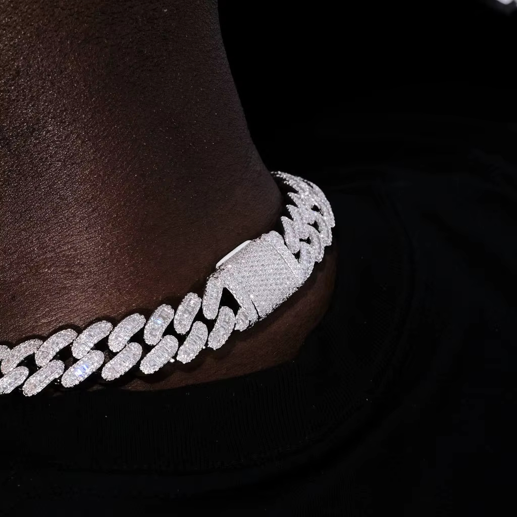 15mm Zircon Cuban Link Chain I - Cuban Link Chain 12Mm ulasan dan harga