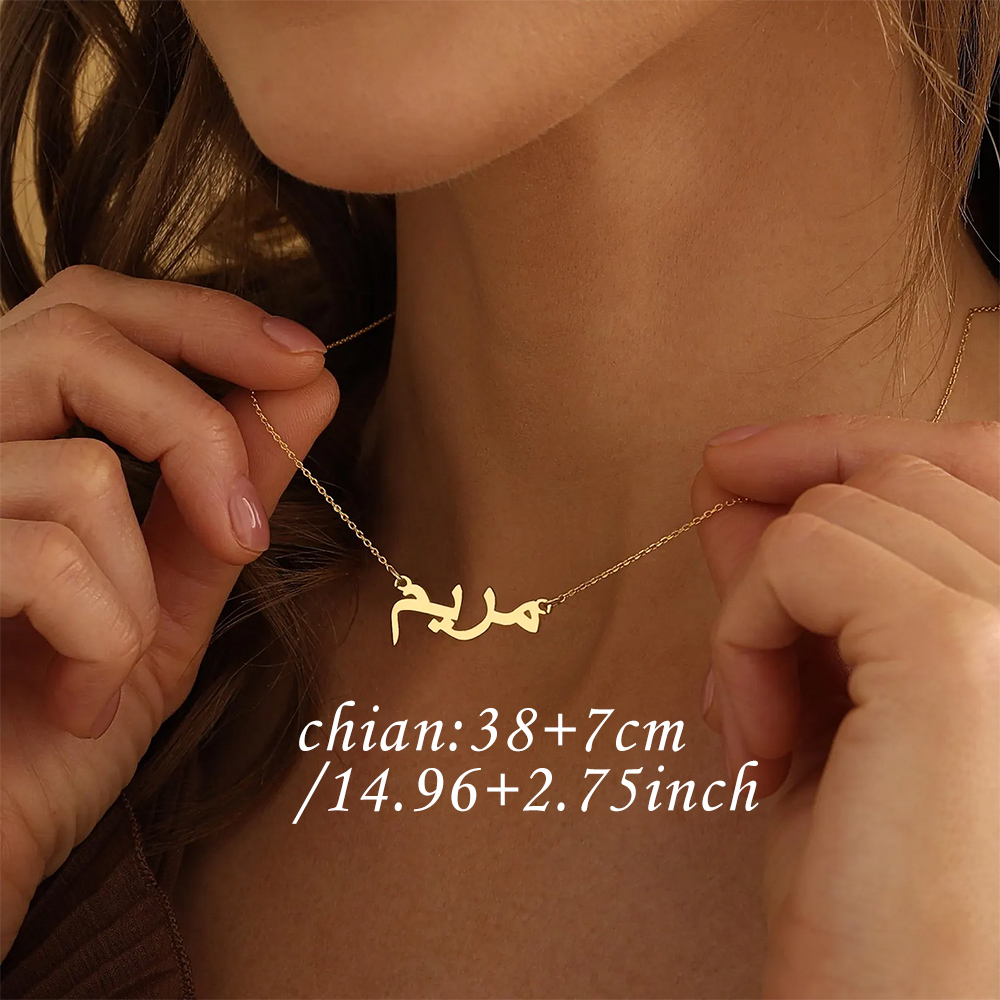 Customized Arabic Name Necklac - Custom Name Necklace Stainless Steel ulasan dan harga