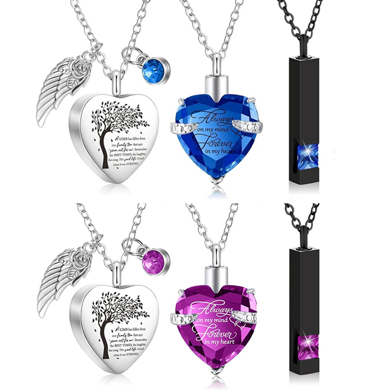 3 Styles Urn Necklace for Ashe - Heart Locket Necklace Photo ulasan dan harga