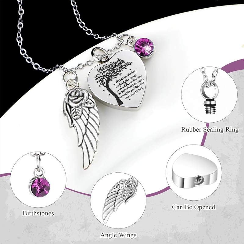 3 Styles Urn Necklace for Ashe - Heart Locket Necklace Photo ulasan dan harga
