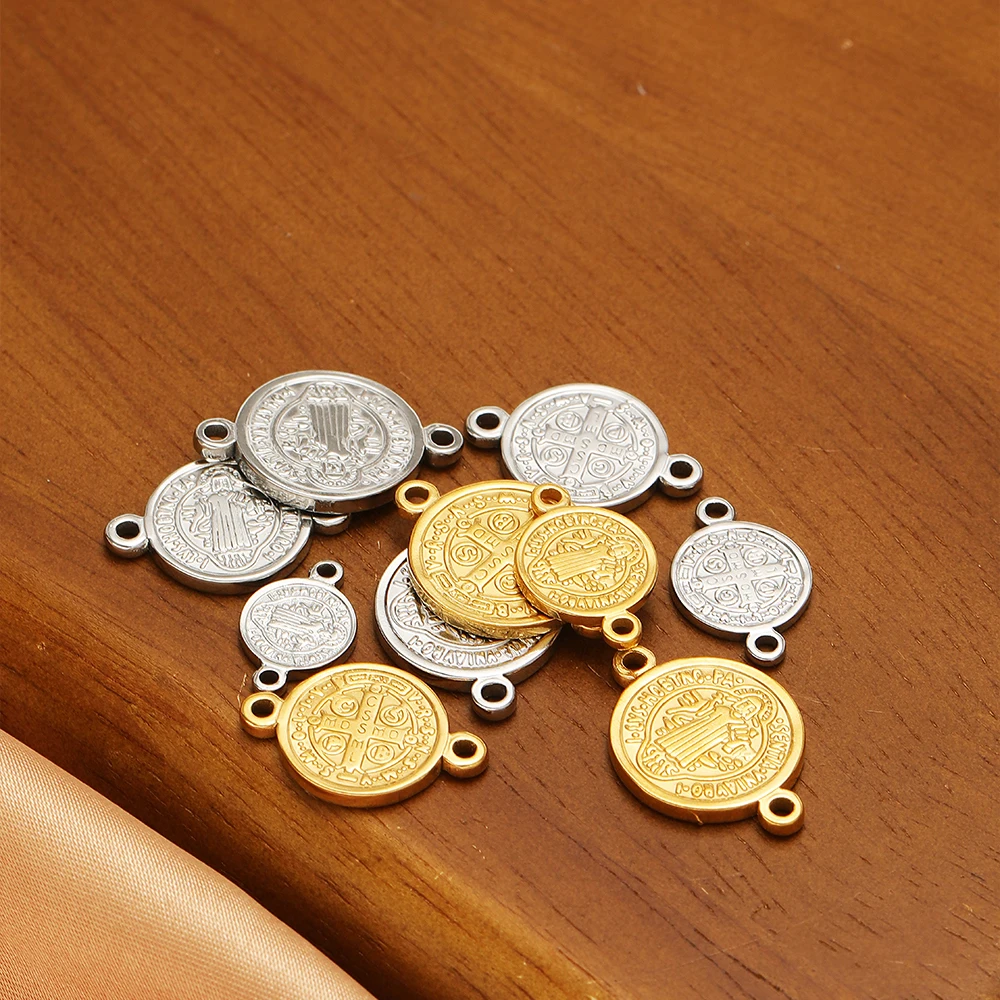 5pcs Stainless Steel Jesus Cro - Cross Pendant Necklace Gold ulasan dan harga