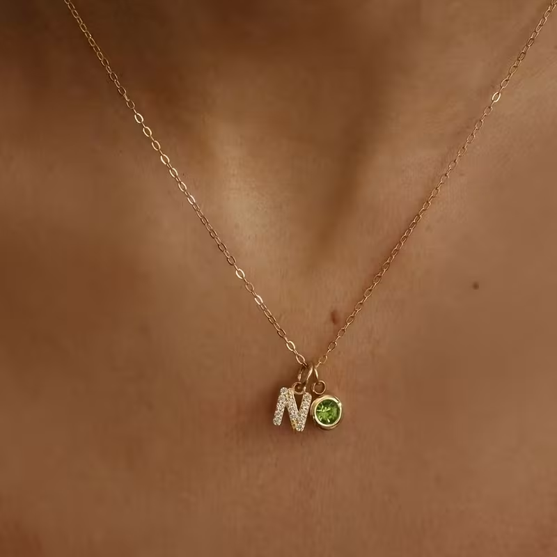 Custom A-Z Initial Letter Neck - Custom Name Necklace Stainless Steel ulasan dan harga