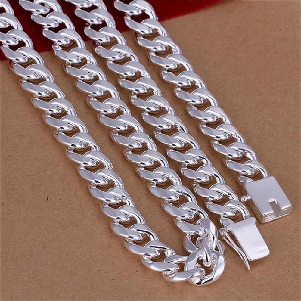 20-24inch 925 Sterling Silver  - 925 Sterling Silver Chain Necklace Men ulasan dan harga