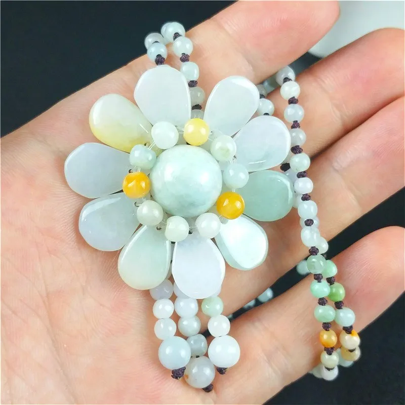 Certified Burmese Jade Sunflow - Necklaces ulasan dan harga