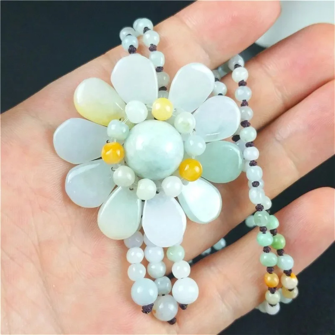 Certified Burmese Jade Sunflow - Necklaces ulasan dan harga