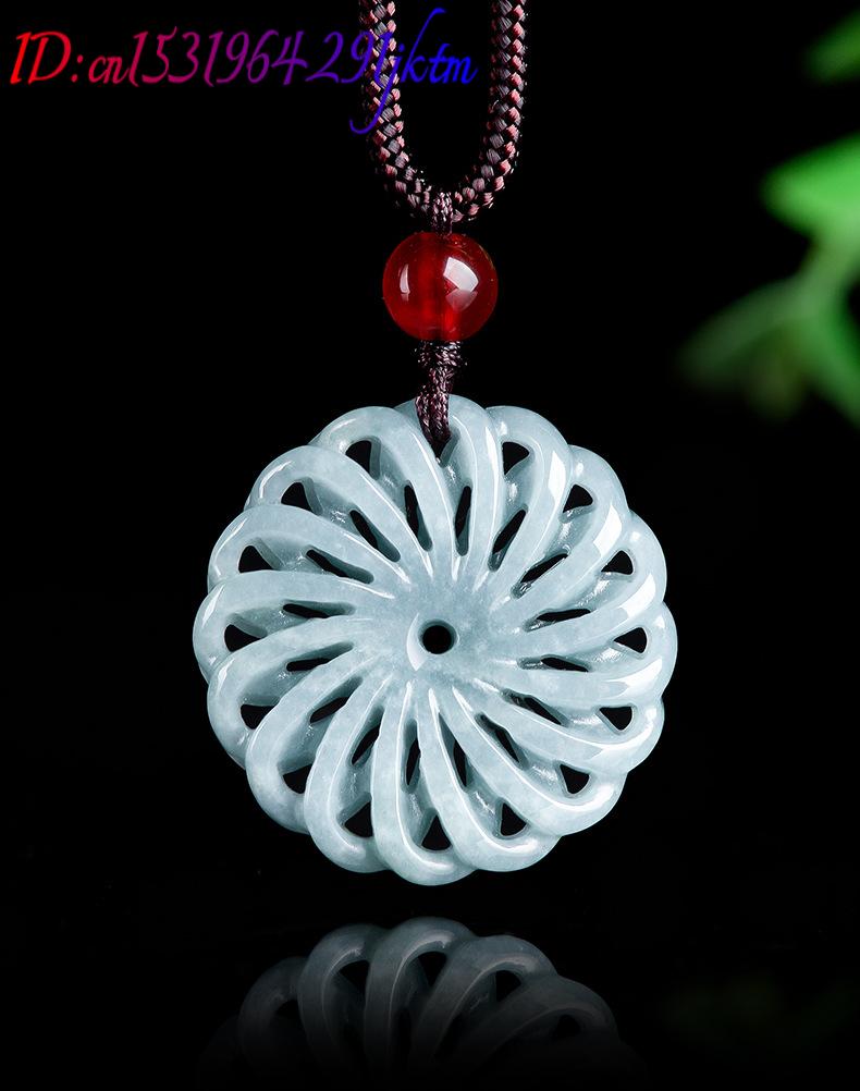 Burmese Jadeite Flower Pendant - Necklaces ulasan dan harga