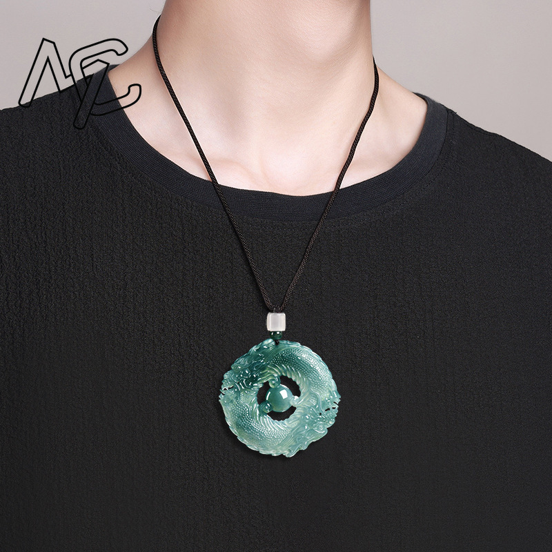 Natural Real Emerald Blue Wate - Necklaces ulasan dan harga