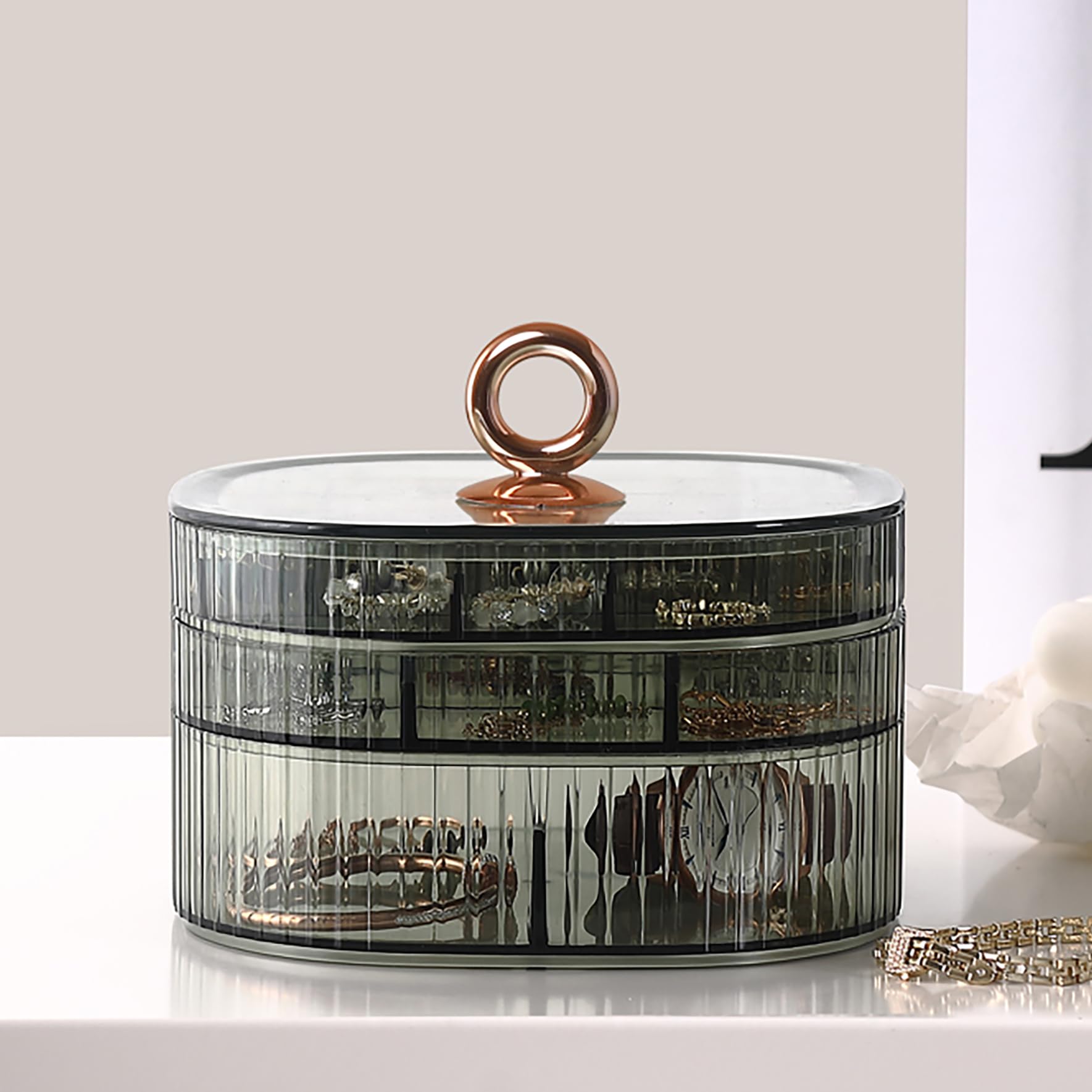 Transparent Jewelry Box 3-Laye - Rings ulasan dan harga