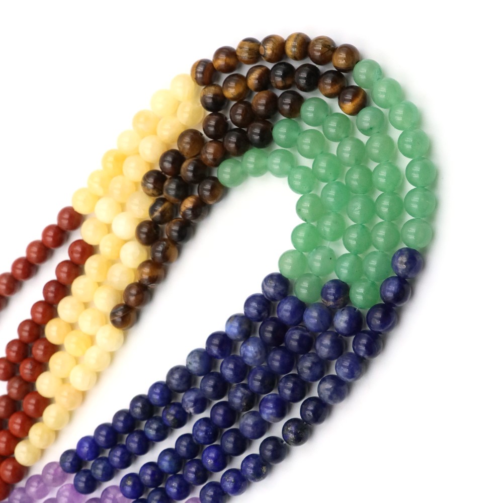 Natural 7 Chakra Crystal Beads - Crystal Pendant Necklace Natural Stone ulasan dan harga