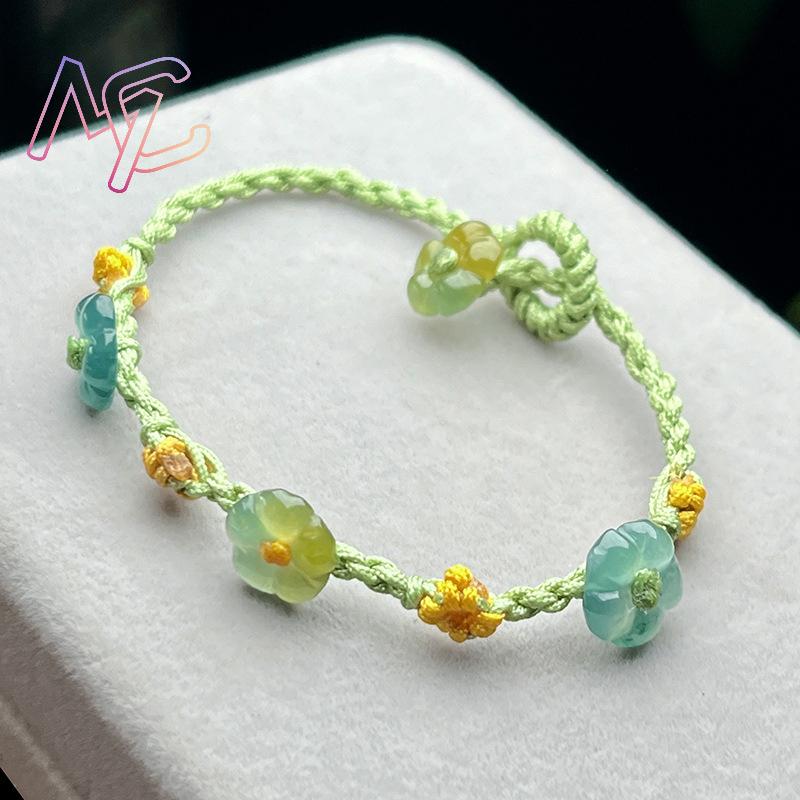 Myanmar Jadeite Flower Bracele - Bracelets ulasan dan harga