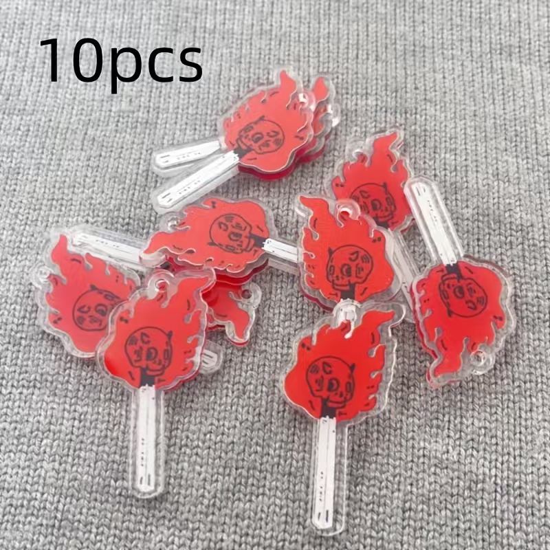10pcs acrylic skull pendant, D - Earrings ulasan dan harga