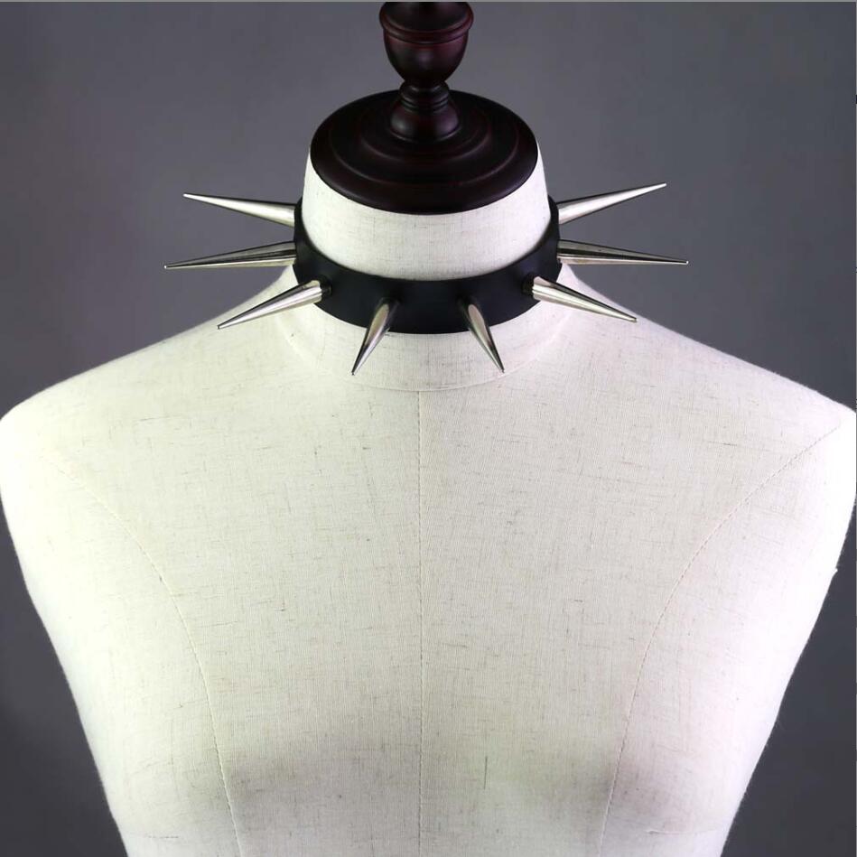 Emo Spike Choker Punk Collar F - Goth Punk Spike Choker ulasan dan harga