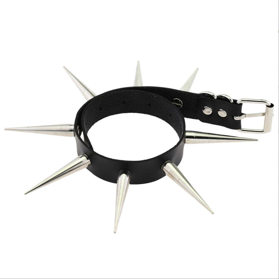Emo Spike Choker Punk Collar F - Goth Punk Spike Choker ulasan dan harga