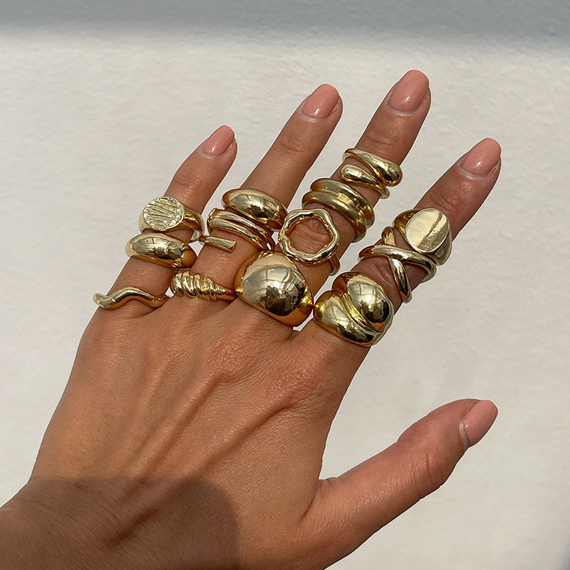 Fashion Vintage Metal Rings Fo - Vintage Punk Knuckle Rings Set ulasan dan harga