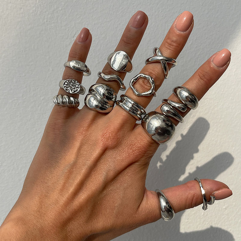Fashion Vintage Metal Rings Fo - Vintage Punk Knuckle Rings Set ulasan dan harga
