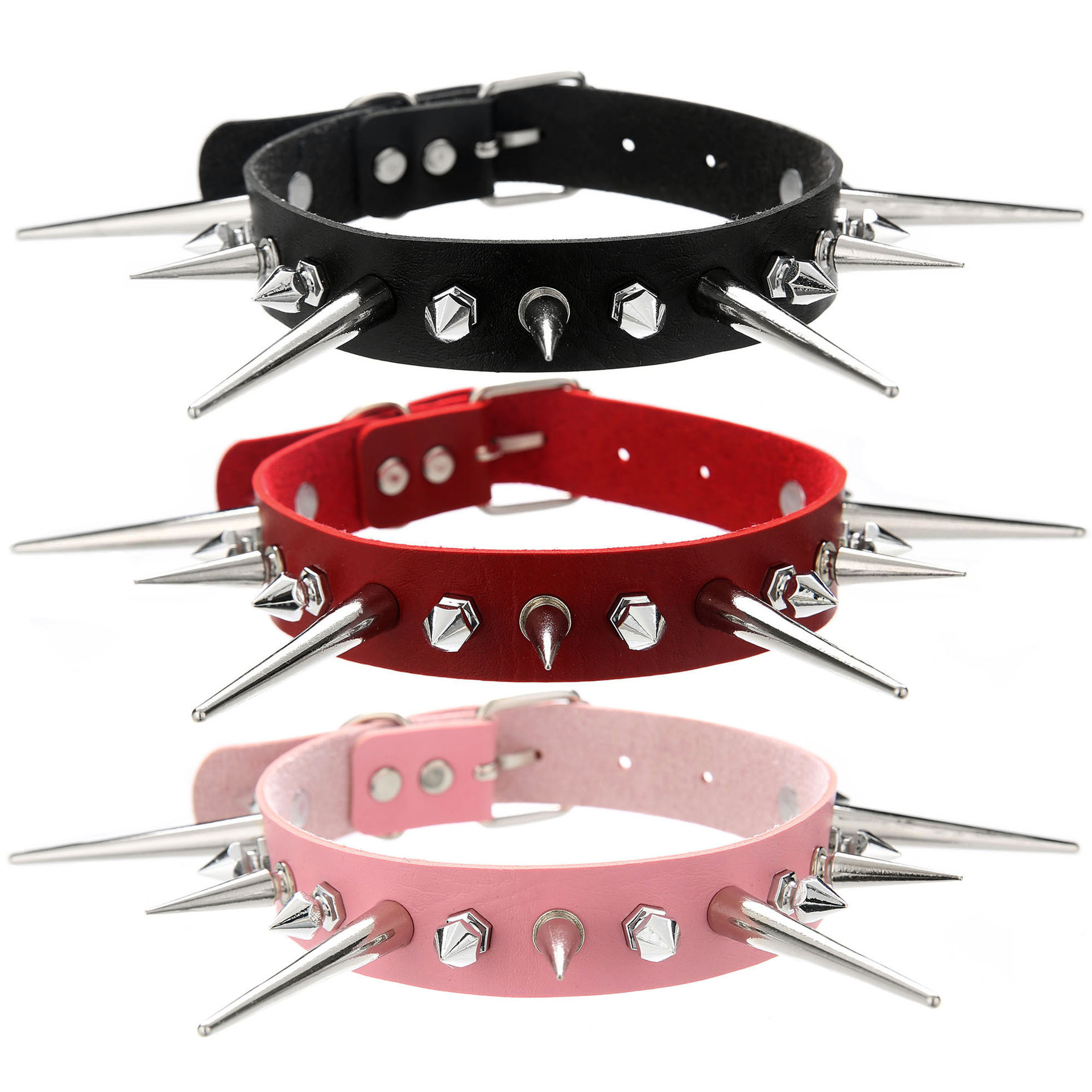 KMVEXO Punk Long Spike Choker  - Goth Punk Spike Choker ulasan dan harga