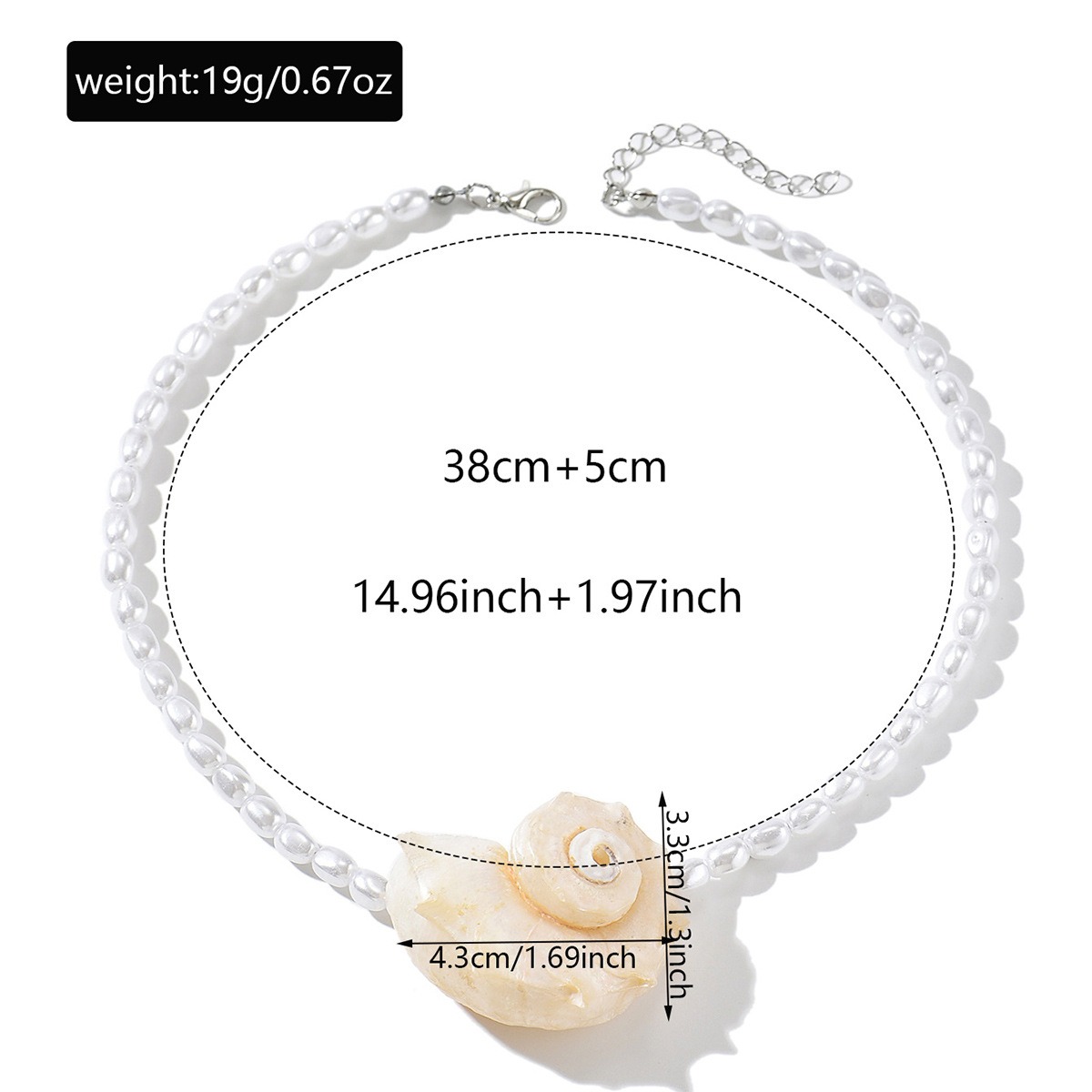 Vintage Bohemian Natural Conch - Pearl Choker Necklace Vintage ulasan dan harga