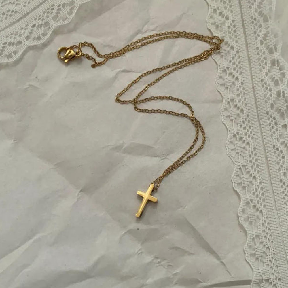 Exquisite gold cross necklace, - Cross Pendant Necklace Gold ulasan dan harga
