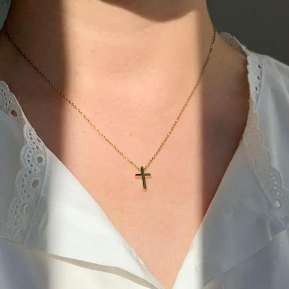 Exquisite gold cross necklace, - Cross Pendant Necklace Gold ulasan dan harga