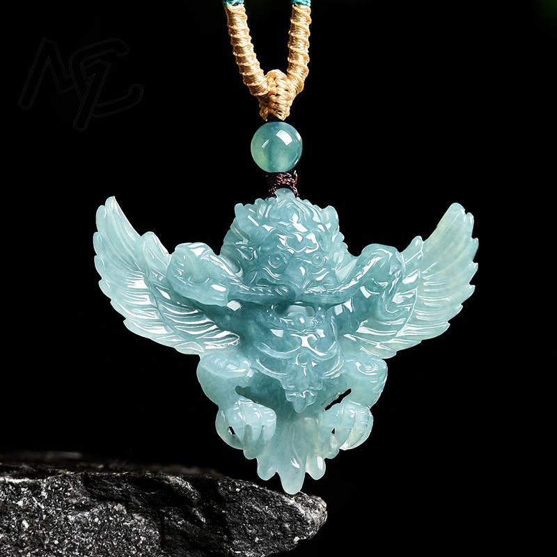 Real Natural Emerald Jade Blue - Necklaces ulasan dan harga