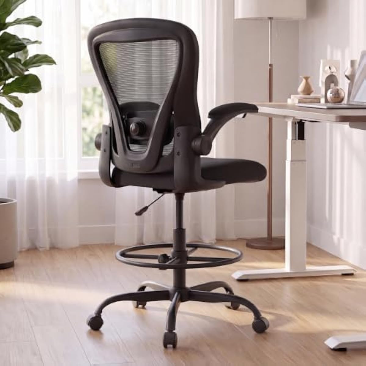 Ergonomic Tall Drafting Seat w - Rings ulasan dan harga