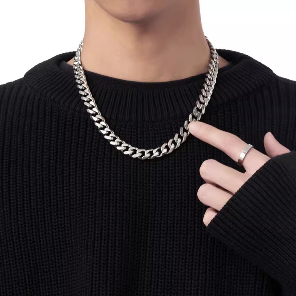 3/5/7mm Stainless Steel Cuban  - Cuban Link Chain 12Mm ulasan dan harga