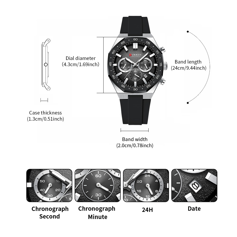 CURREN Fashion Casual Men Spor - Watch Accessories ulasan dan harga