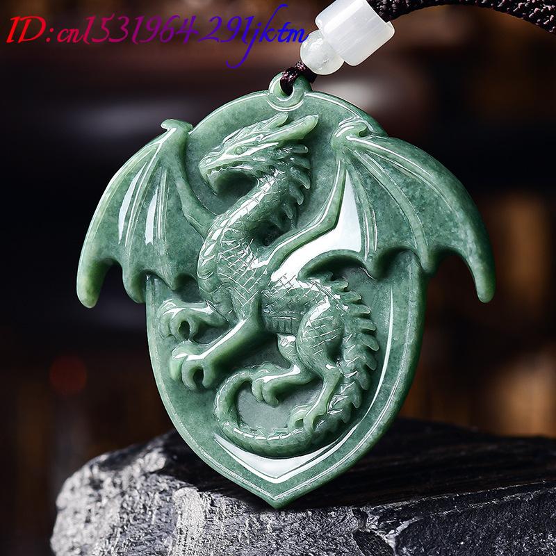 Natural Burmese Jadeite Dragon - Necklaces ulasan dan harga