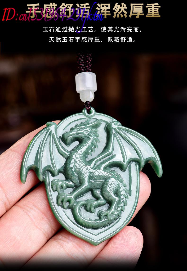 Natural Burmese Jadeite Dragon - Necklaces ulasan dan harga