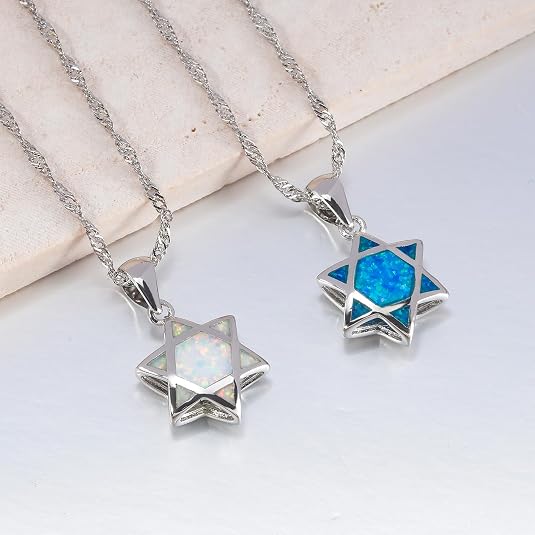 Star of David Opal Pendant Nec - Necklaces ulasan dan harga