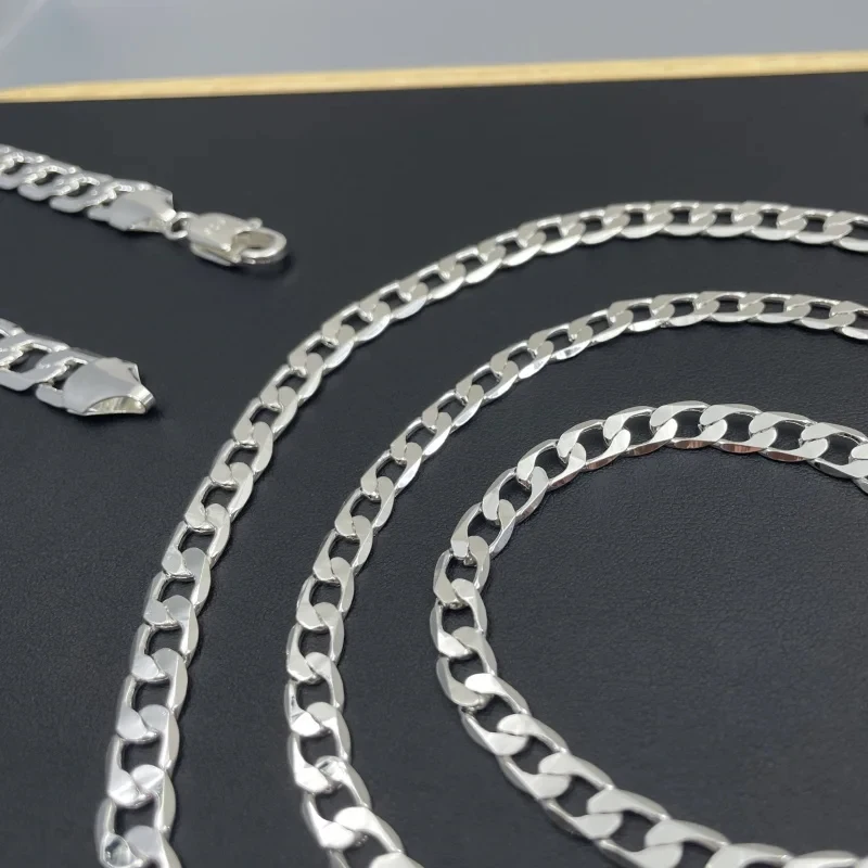 Men's 925 Sterling Silver Neck - Cuban Link Chain 12Mm ulasan dan harga