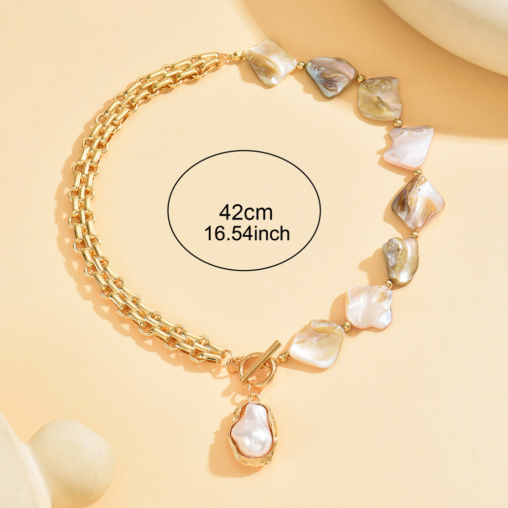 Vintage Boho Irregular Shell B - Pearl Choker Necklace Vintage ulasan dan harga
